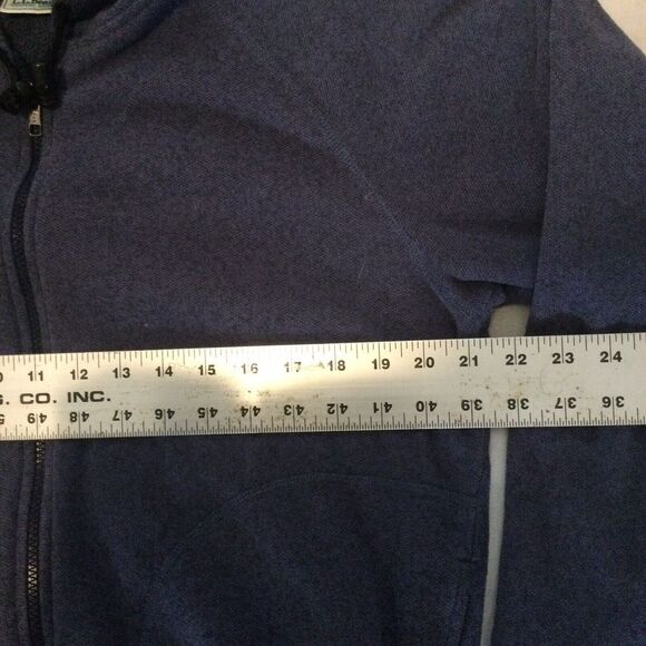 LL Bean Women's Large Polartec Fleece Full Zip Spring Jacket Hoodie Blue‎ - Picture 3 of 7